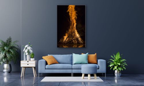 OBRAZ NA PŁÓTNIE 115 Płomień 70x100cm na Arena.pl