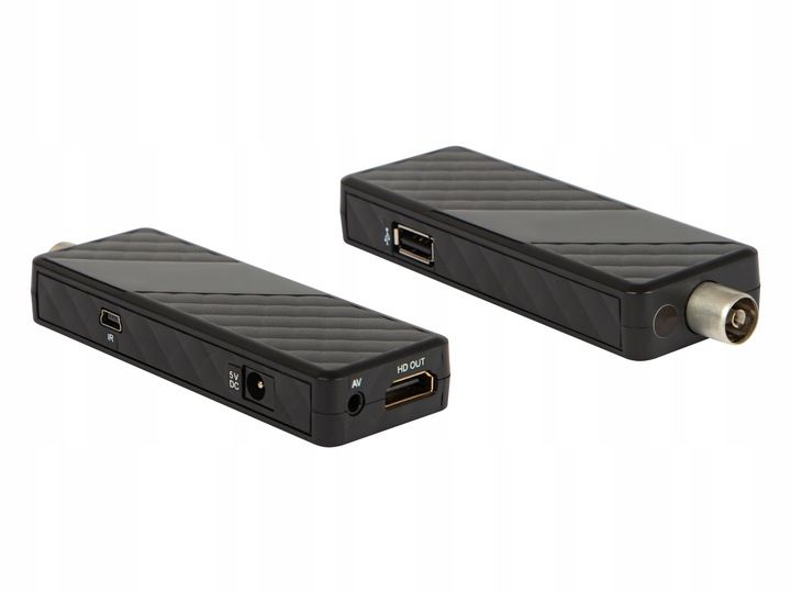 DEKODER TUNER TV DVB-T2 HEVC H.265 FULL HD MINI STICK PILOT ZESTAW HDMI USB zdjęcie 2