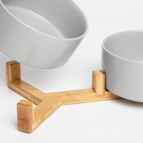 Ceramiczne Miski Dla Psa Kota Na Stojaku - Na Karmę I Wodę na Arena.pl