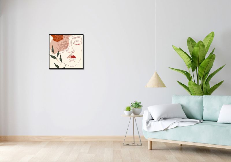 Plakat 50x50cm Beż i Twarz zdjęcie 4