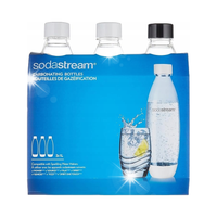 3X BUTELKI SODASTREAM CZARNE 1L FUSE DO SATURATORA DO ZMYWARKI DO WODY