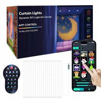 PROGRAMOWALNA KURTYNA ŚWIETLNA NA OKNO LED 2X2M LAMPKI ŚWIĄTECZNE USB