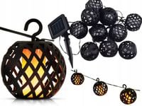 LAMPA SOLARNA LAMPKI POCHODNIE CIEPŁE OGRODOWE GIRLANDA LOFT TARAS BALKON