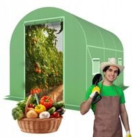 TUNEL FOLIOWY OGRODOWY SZKLARNIA 3x2x2 STELAŻ FOLIA NA WARZYWA 6 OKIEN 6m2