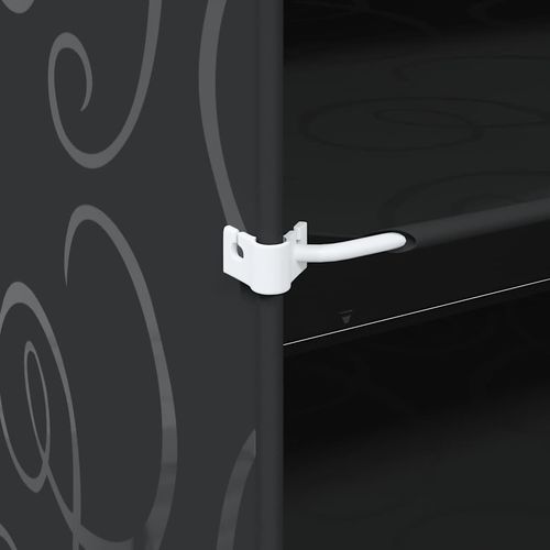 Regał kostkowy z 8 przegrodami i drzwiczkami, czarny, PP na Arena.pl