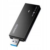 UGREEN Karta Sieciowa USB CM499 Wi-Fi6 1800Mb/s 2.4+5GHz Dwupasmowa Czarna