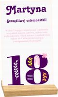 STATUETKA RAMKA na 18 urodziny z życzeniami twoja personalizacja nadruk UV