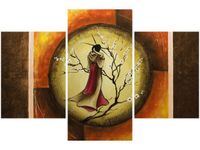 90X60CM OBRAZ PIĘKNA JAPONKA TRZY OBRAZY