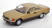 KK SCALE MERCEDES-BENZ 500 SEC (C126) 1985 Gold metallic 1:18