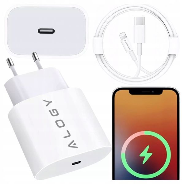 ŁADOWARKA SZYBKA USB C 20W +KABEL LIGHTNING DO IPHONE 12 13 14 PRO MAX PLUS zdjęcie 8