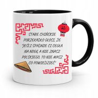 Kubek Czarny Śmieszny Zabawny Stare Chińskie Z Nadrukiem Ze Zdjęciem