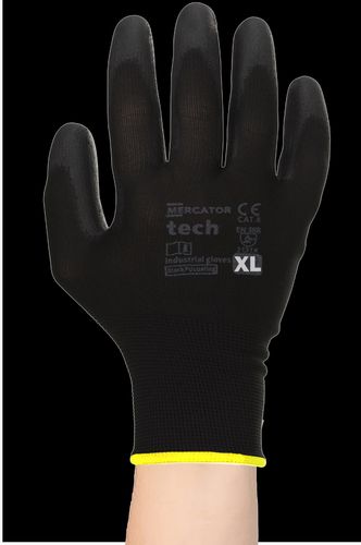 rękawice robocze mercator tech black+black pu - xl - 120 par na Arena.pl