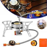 DOSKONAŁA MINI KUCHENKA TURYSTYCZNA GAZOWA NA KARTUSZE Z ADAPTEREM 3500W