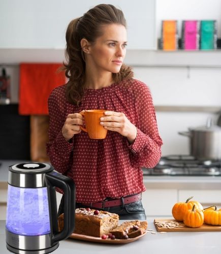 CZAJNIK ELEKTRYCZNY 1,7L 2200W REG TEMP 40-100°C SZKLANY BEZPRZEWODOWY na Arena.pl