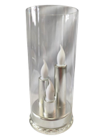 Świeca Led potrójna srebrna