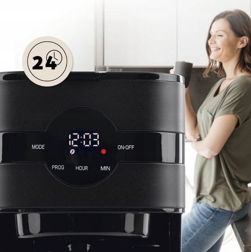 EKSPRES DO KAWY PRZELEWOWY Z TERMOSEM FILTREM BARISTA WYŚWIETLACZ LED na Arena.pl