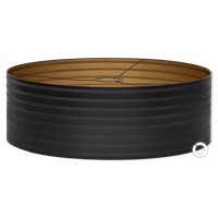 ŻYRANDOL Abażur Cerlux 50 cm 20 cm czarno złoty lampa wisząca KLOSZ