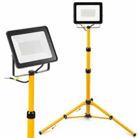 Halogen Naświetlacz LED 100W + Statyw Budowlany barwa biała neutralna