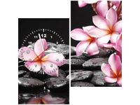 60X60CM ZEGAR SPA OBRAZ DREWNO ŚCIAN KWADRAT