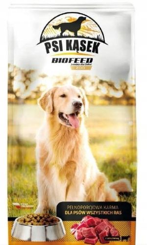 PSI KĄSEK BioFEED Karma dla psa z wołowiną 20kg na Arena.pl