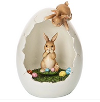 Dekoracja wielkanocna pisanka króliczki jajko zajączek sztuczny kamień