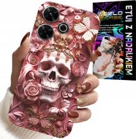 ETUI DO XIAOMI REDMI 13 4G - KOBIECE, MODNE WZORY, CZASZKA W RÓŻE