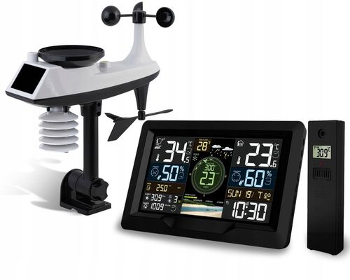 Bezprzewodowa stacja pogodowa pogody higrometr termometr budzik na Arena.pl