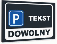 Tabliczka znak informacyjny 40x30 Antracyt DOWOLNY TEKST Dibond NADRUK UV