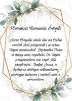 Opłatek na Tort Pierwsza Komunia Święta Komunijny Biblia Hostia Format A4