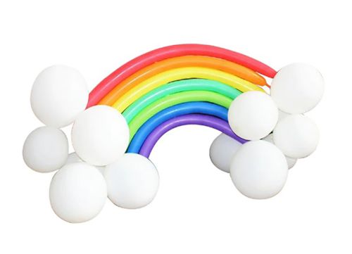 Balony do modelowania tęcza chmury kolorowe na Arena.pl