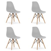 Krzesło szare skandynawskie OSAKA nogi bukowe 4 szt. do kuchni jadalni
