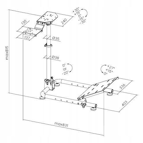 Stojak do kierownicy Logitech G29 regulowany stelaż stabilny na Arena.pl