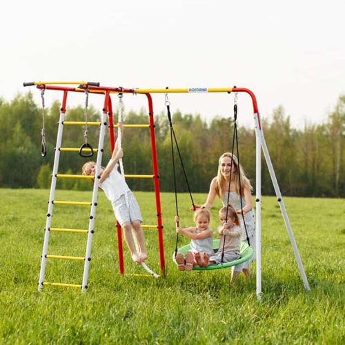 plac zabaw do ogrodu Leśna Polanka basic - żółty na Arena.pl