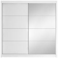 Szafa przesuwna z lustrem WERONA 200 cm biały mat