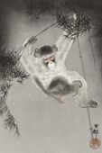 Plakat 20x30cm Monkey, Koson Japoński Vintage do Salonu