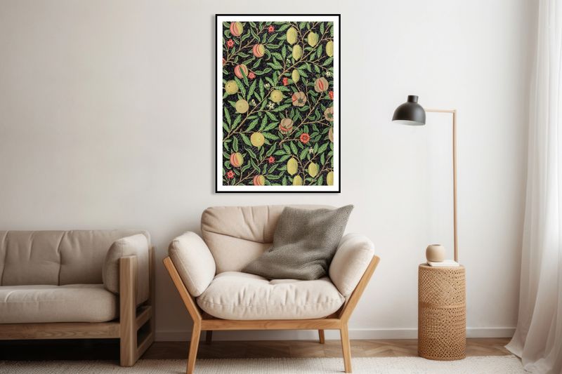 Plakat 40x60cm Fruit Pattern, William Morris Vintage do Salonu zdjęcie 8