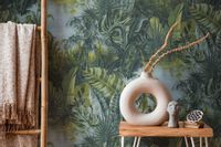 Tapeta w egzotyczne liście zielona dżungla 38356-1