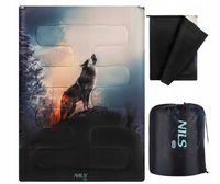 NILS NC3601 ŚPIWÓR 3W1 DWUOSOBOWY WOLF 200X140 CM