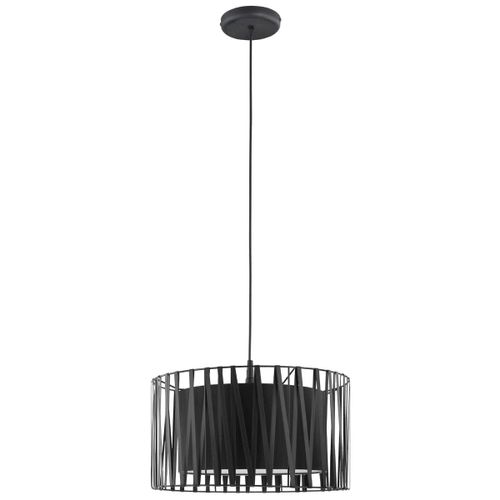 Lampa wisząca okrągła Harmony 1654 TK Lighting tkaninowa czarna na Arena.pl