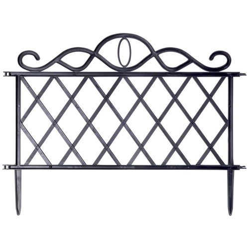 Płotek ogrodowy czarny 48x27 cm 5 szt. na Arena.pl