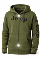 Oryginalna Bluza Męska Jeep Spirit 1941 z kapturem Duże Logo suwak M