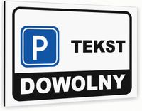 Tabliczka znak informacyjny 30x20 Biała DOWOLNY TEKST Dibond NADRUK UV
