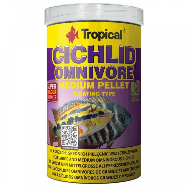 TROPICAL CICHLID OMNIVORE SMALL PELLET 250ML/90G zdjęcie 1