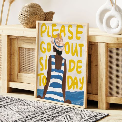 Plakat ilustracja wakacyjna plaża 29,7x42 cm A3 na Arena.pl