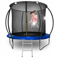 TRAMPOLINA OGRODOWA Z DRABINKĄ Z SIATKĄ WEWNĘTRZNĄ 305 CM 10 FT DLA DZIECI