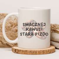 CHAMSKI KUBEK BEZ CENZURY | ŚMIESZNY PREZENT | DO PRACY BIURA DOMU | 330 ml