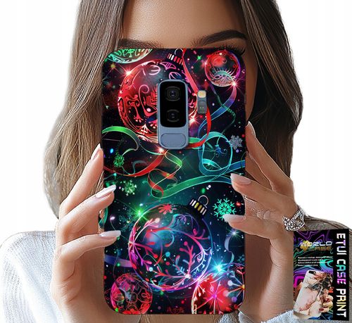 ETUI DO SAMSUNG GALAXY S9 PLUS - ŚWIĄTECZNE BOMBKI, CHOINKA, CASE + FOLIA na Arena.pl