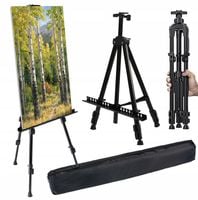 DUŻA SZTALUGA MALARSKA DO MALOWANIA STUDYJNA LEKKA SKŁADANA 170cm + ETUI