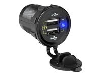 Ładowarka samochodowa montażowa 2xUSB M18C
