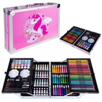 Zestaw plastyczny do malowania w walizce 144el jednorożec różowy